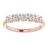 14K Rose 5/8 CTW Lab-Grown Diamond Anniversary Band