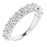 Platinum 1 1/5 CTW Natural Diamond Anniversary Band