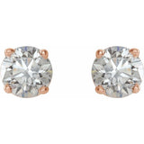 14K Rose 3/4 CTW Natural Diamond Earrings