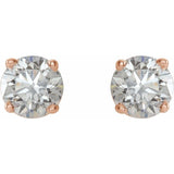 14K Rose 3/4 CTW Natural Diamond Stud Earrings