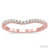 1/4 Ctw Round Cut Diamond Wedding Band in 14K Rose Gold