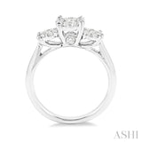 1/2 Ctw Lovebright Round Cut Diamond Ring in 14K White Gold