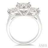 2 Ctw Lovebright Round Cut Diamond Ring in 14K White Gold