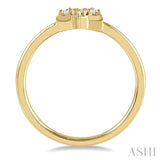 1/10 ctw Star Round Cut Diamond Petite Fashion Ring in 10K Yellow Gold