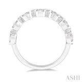 3/4 ctw Jointed Circular Mount Lovebright Diamond Cluster Ring in 14K White Gold