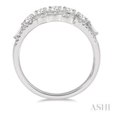 3/4 ctw Baguette and Round Cut Diamond Fashion Ring in 14K White Gold