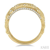 1/2 ctw Lattice Round Cut Diamond Fashion Band in 14K Yellow Gold