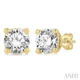 3/4 Ctw Round Cut Diamond Stud Earring in 14K Yellow Gold