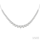 2.00 ctw Graduated Diamond Smile Necklace in 14K White Gold