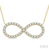 1 ctw Round Cut Diamond Infinity Necklace in 14K Yellow Gold