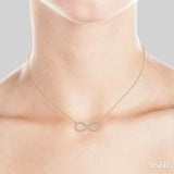 1 ctw Round Cut Diamond Infinity Necklace in 14K Yellow Gold