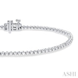 1 ctw Round Cut Diamond Tennis Bracelet in 14K White Gold