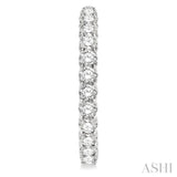 7.00 ctw Inside-Out Round Cut Diamond Hoop Earrings in 14K White Gold