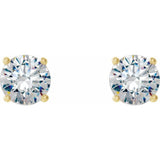 14K Yellow Gold 1 CTW Lab-Grown Diamond 4-Prong Stud Earrings