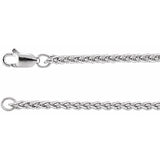 14K White 2.4 mm Wheat 24