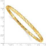 14K 4mm Textured Twist Slip-on Bangle