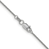 18K White Gold 20 inch 1.5mm Diamond-cut Cable with Fancy Lobster Clasp Chain