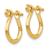 14k  3D Shackle Link Screw Earrings