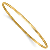 14k 2mm Solid Polished Half-Round Slip-On Bangle