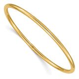 14k 3mm Polished Round Tube Slip-on Bangle