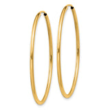 14k 1.5mm Polished Round Endless Hoop Earrings