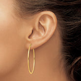 14k 1.5mm Polished Round Endless Hoop Earrings