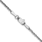 14K  White Gold 20 inch 1.7mm Ropa with Lobster Clasp Chain