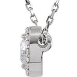 14K White 1/2 CTW Lab-Grown Diamond Halo-Style 16