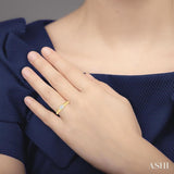 1/8 ctw Oval Shape Lovebright Diamond Ring in 14K Yellow and White Gold