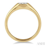 1/6 ctw Cushion Shape Lovebright Diamond Ring in 14K Yellow and White Gold