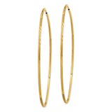 14k 1.25mm Diamond-cut Endless Hoop Earring