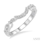 1/6 Ctw Round Cut Diamond Wedding Band in 14K White Gold