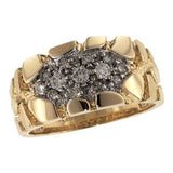 14KT Gold Mens Diamond Ring