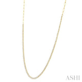 2 5/8 ctw Round Cut Diamond Paper Clip Chain Tennis Necklace in 14K Yellow Gold