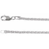 Sterling Silver 2.25 mm Wheat 16" Chain