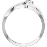 14K White Gold 1/8 CT Lab-Grown Diamond Ring