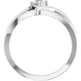 14K White Gold 1/4 CT Lab-Grown Diamond Ring