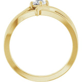 14K Yellow Gold 1/4 CT Lab-Grown Diamond Ring