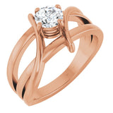 14K Rose Gold 1/2 CT Lab-Grown Diamond Ring
