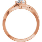 14K Rose Gold 1/2 CT Lab-Grown Diamond Ring