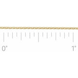 14K Yellow Gold-Filled 1 mm Wheat Chain by the Inch