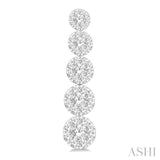 2 ctw Lovebright Round Cut Diamond Earrings in 14K White Gold