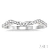 1/5 ctw Round Cut Diamond Wedding Band in 14K White Gold