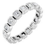 14K White 9/10 CTW Lab-Grown Diamond  Eternity Band