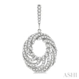 1.00CTRDDM SWIRL ER WG 14K-G*