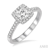 1/4 Ctw Diamond Semi-mount Engagement Ring in 14K White Gold