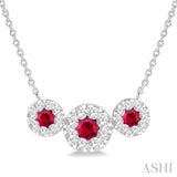 Past Present & Future Lovebright Gemstone & Diamond Necklace