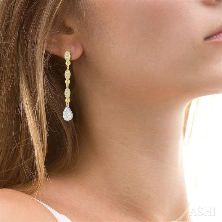 Pear Shape Lovebright Diamond Long Earrings