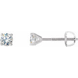 14K White 1/8 CTW Natural Diamond Cocktail-Style Earrings