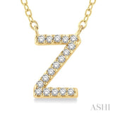 'Z' Initial Diamond Pendant